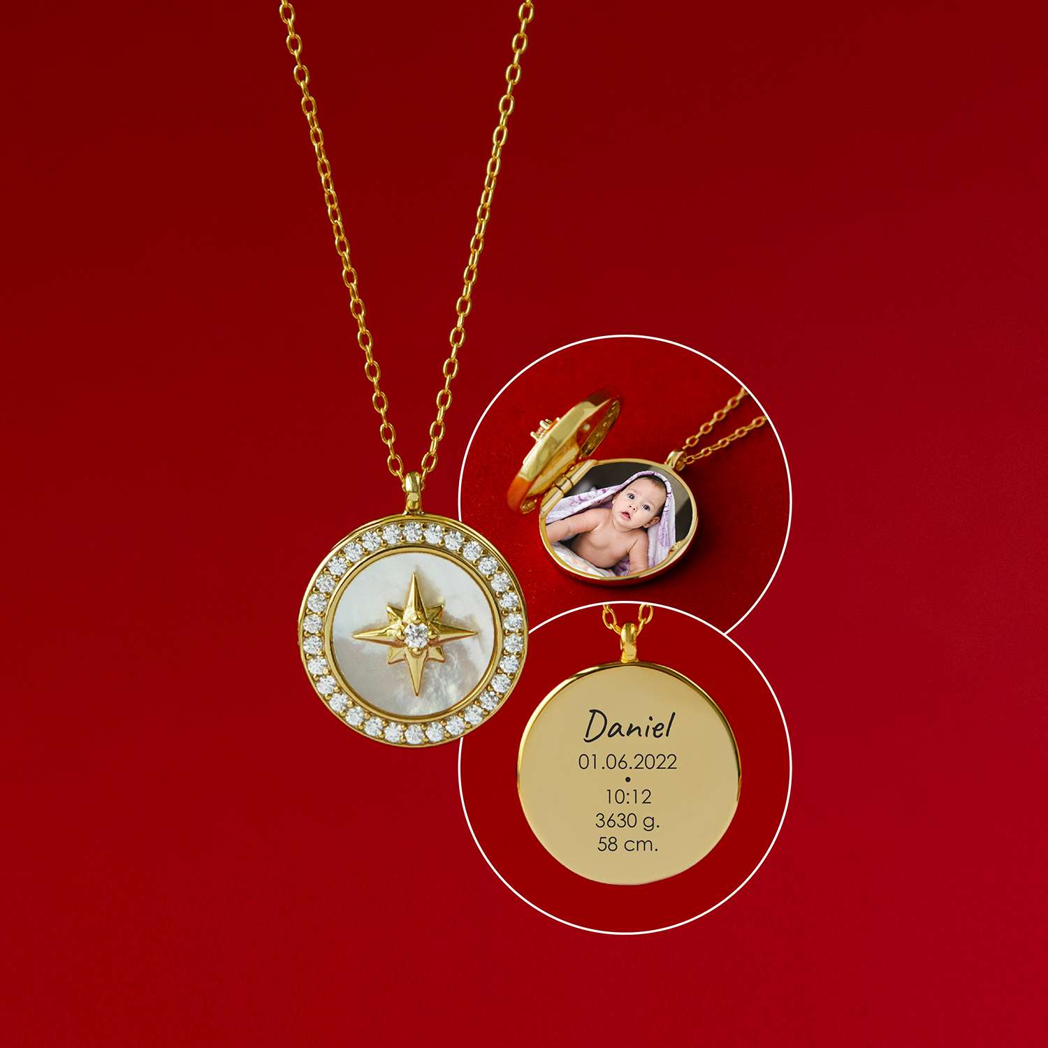 LUNA LOCKET | Baby Metrics | Sterling Silver - MILA CANTES